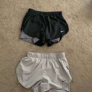 Nike dri fit workout shorts. Women’s workout shorts. With built in spandex.